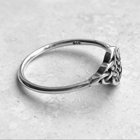 Sterling Silver Small Celtic Ring, Knot Ring, Silver Rings, Endless Knots - Picture 8 of 8
